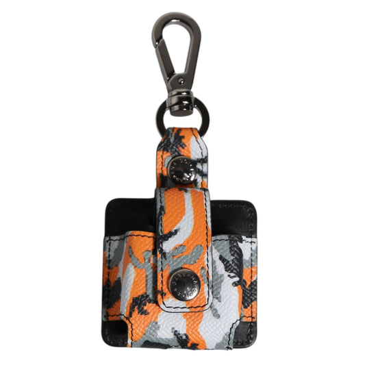 Dolce & Gabbana Multicolor Camouflage Leather Airpods Case