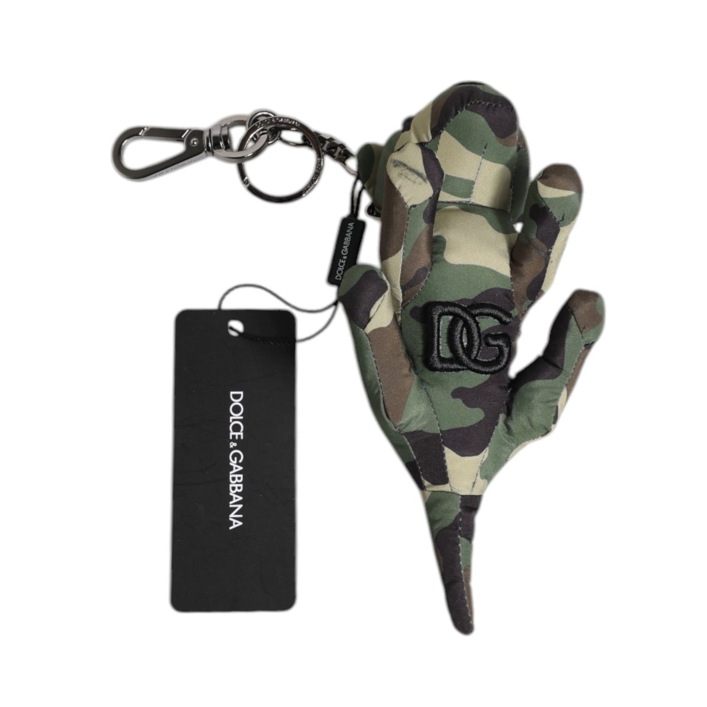 Dolce & Gabbana Multicolor Camouflage Animal Silhouette Keychain Keyring