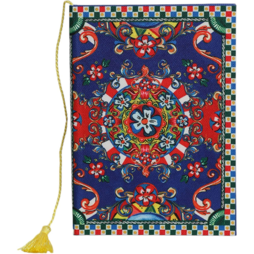 Dolce & Gabbana Multicolor Polyester Carretto Siciliano Print Notebook SMY10586