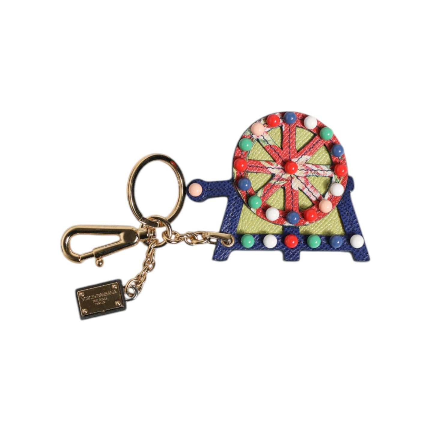 Dolce & Gabbana Multicolor Gold Tone Carretto Keychain Keyring