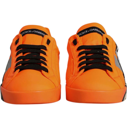 Dolce & Gabbana Orange Portofino Logo Tape Men Sneakers Shoes MV7224#1-42