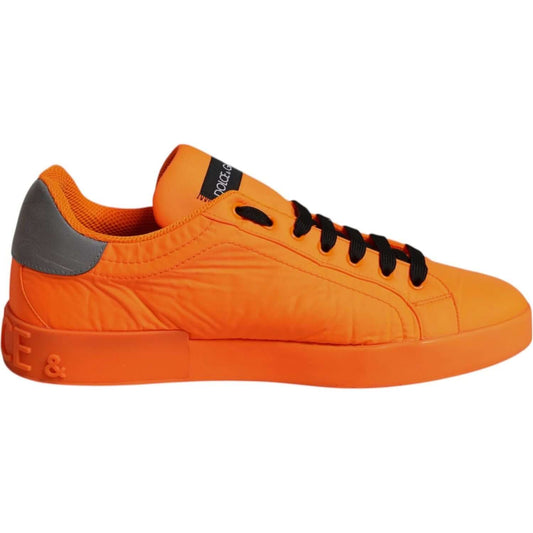 Dolce & Gabbana Orange Portofino Logo Tape Men Sneakers Shoes MV7224#1-42