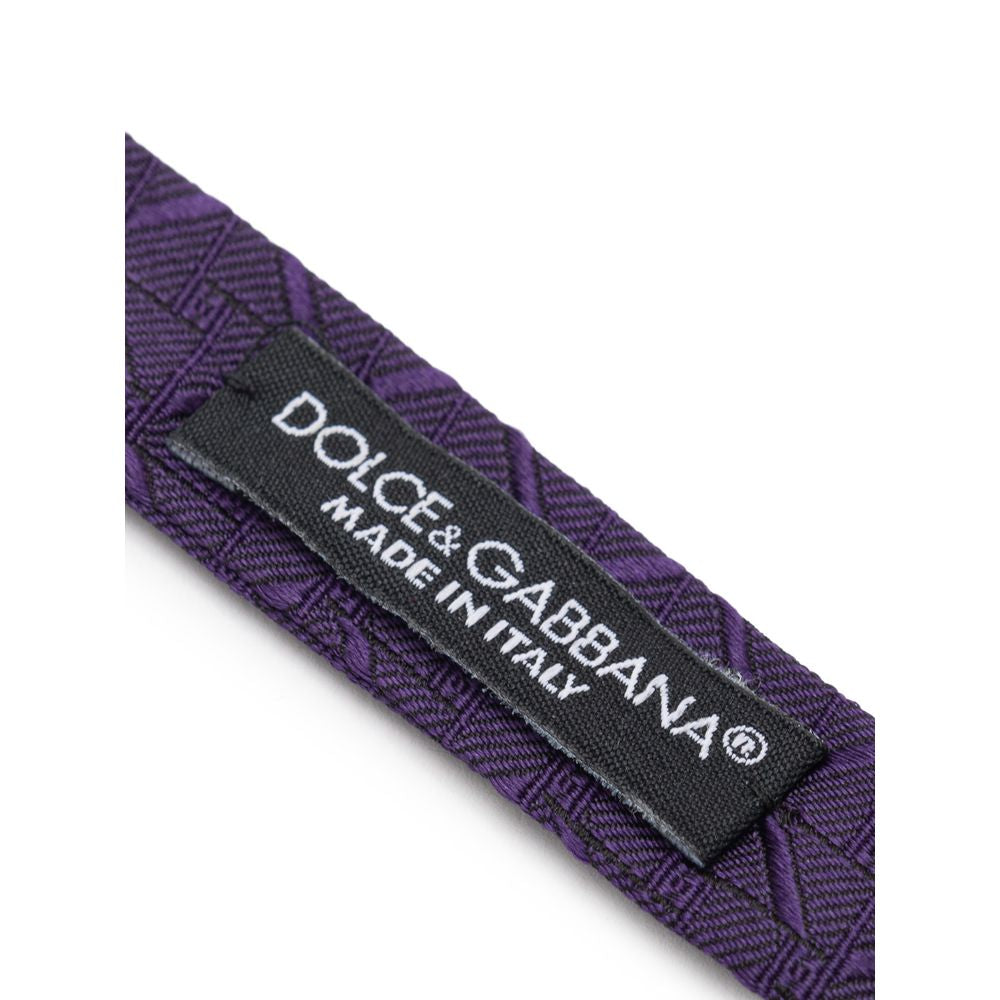 Dolce & Gabbana Purple Silk Bowtie