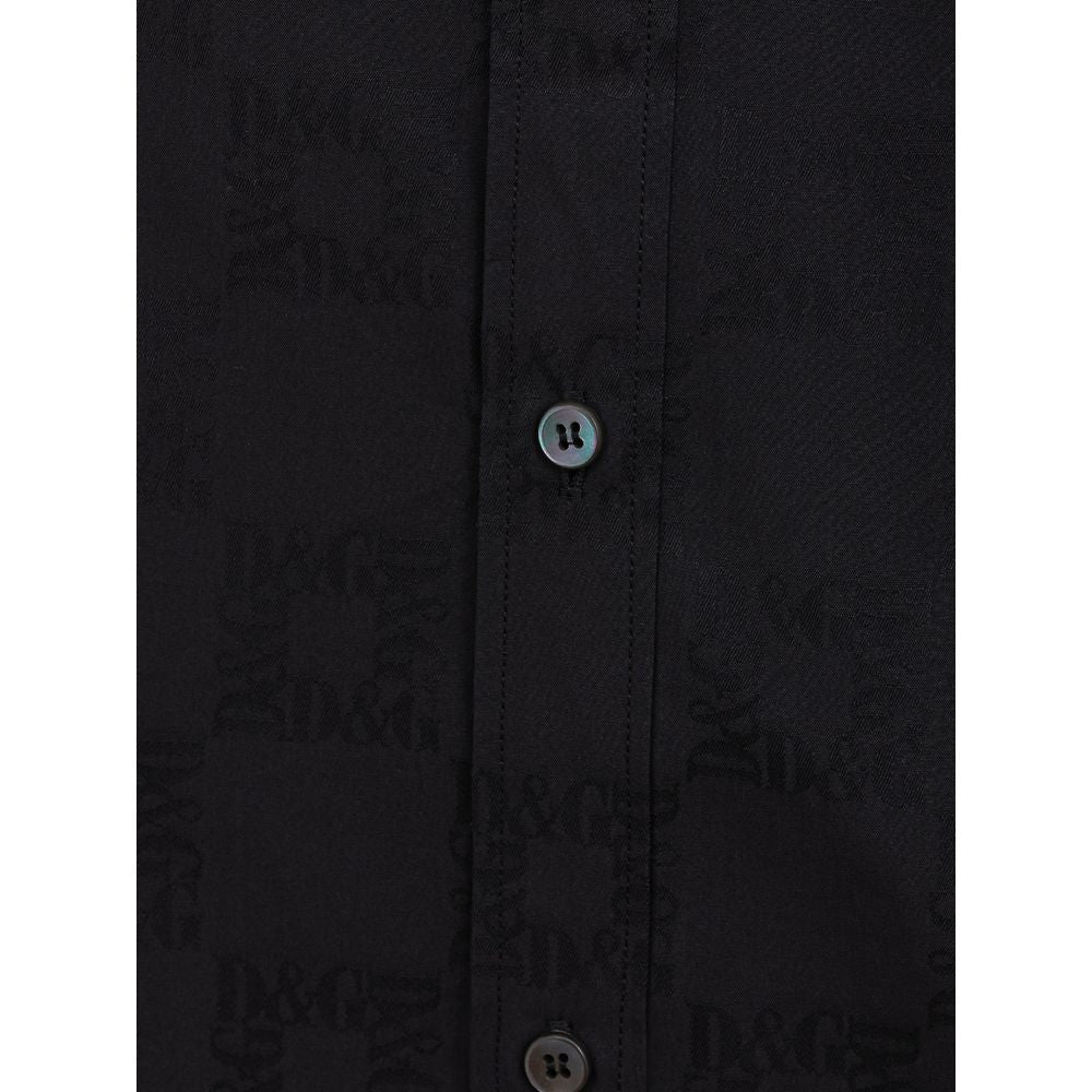 Dolce & Gabbana Black Cotton Dress Shirt