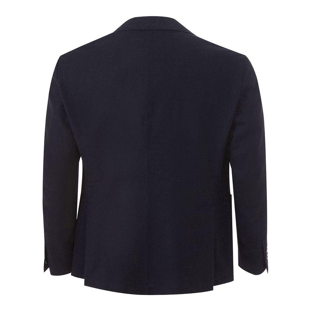 Lardini Blue Cotton Blazer Lardini