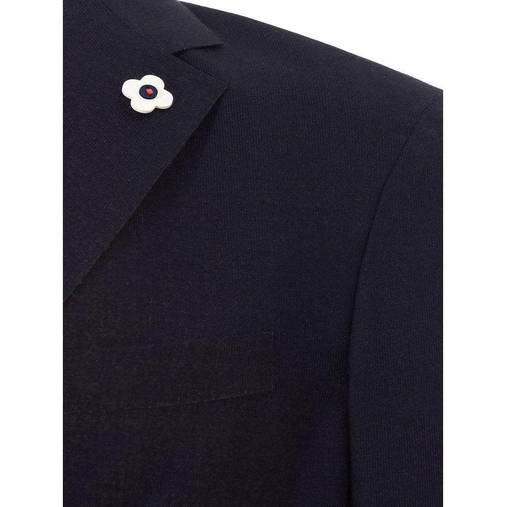 Lardini Blue Cotton Blazer Lardini