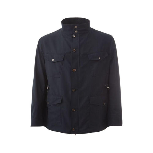 Lardini Blue Wool Coat