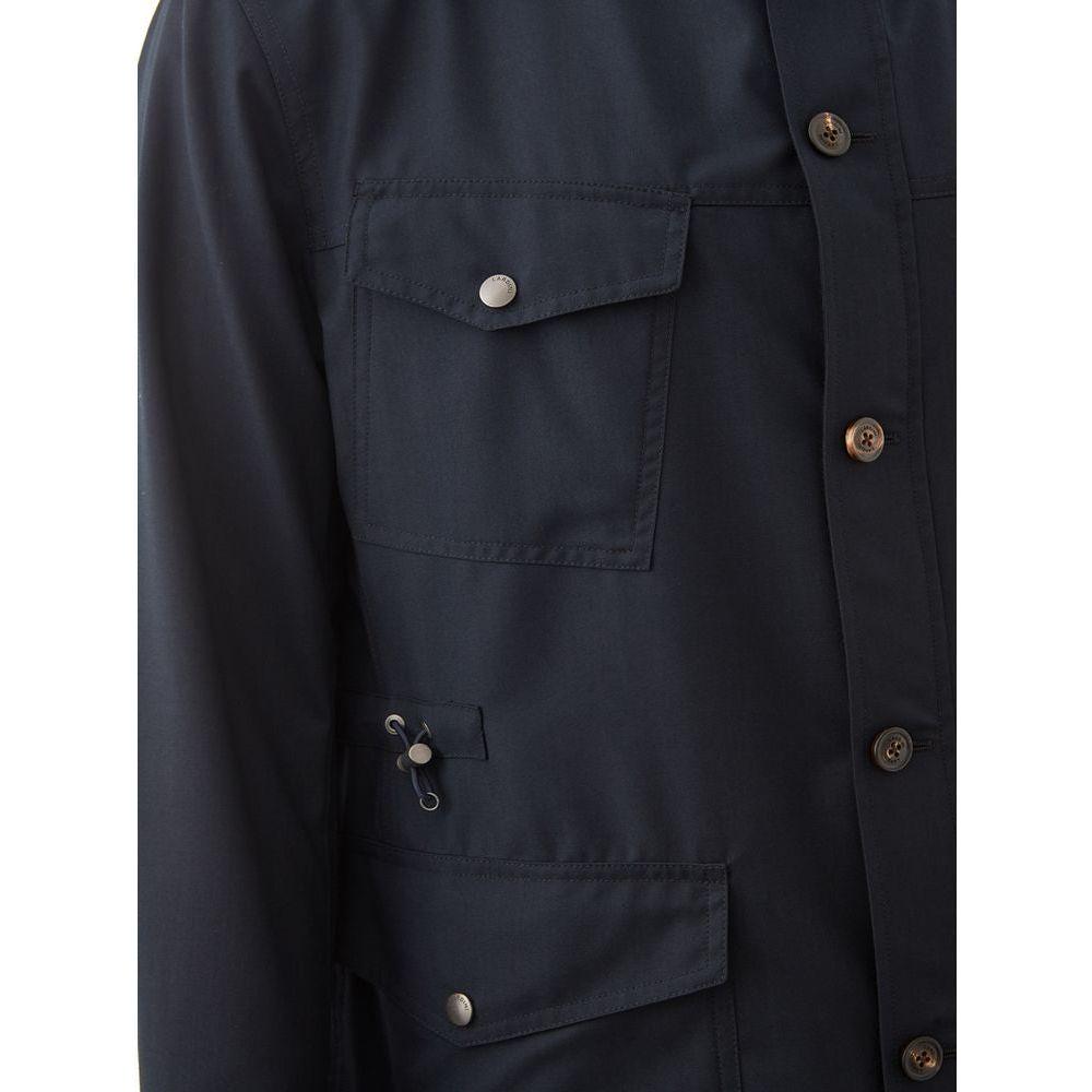 Lardini Blue Wool Coat Lardini