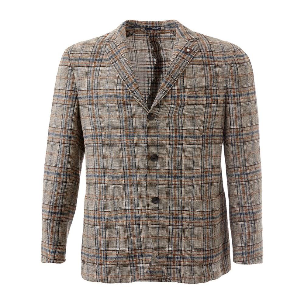 Lardini Multicolor Linen Blazer Lardini