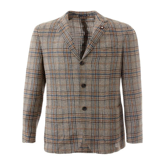 Lardini Multicolor Linen Blazer Lardini