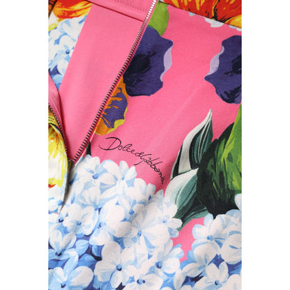 Dolce & Gabbana Multicolor Floral High Waist Midi Skirt