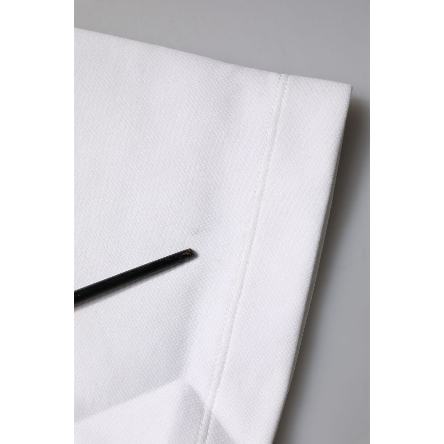 Dolce & Gabbana White Cotton Blend 3/4 Sleeves Blouse Top