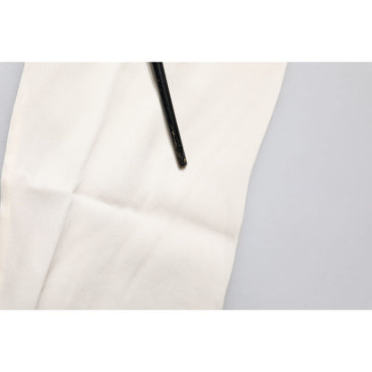 Dolce & Gabbana Cream Floral Lace Long Sleeves Blouse Top