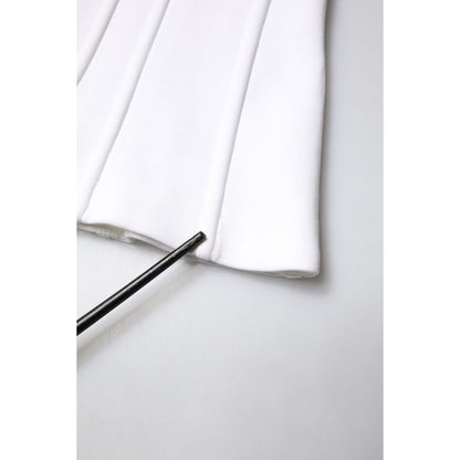 Dolce & Gabbana White Cotton Blend 3/4 Sleeves Blouse Top