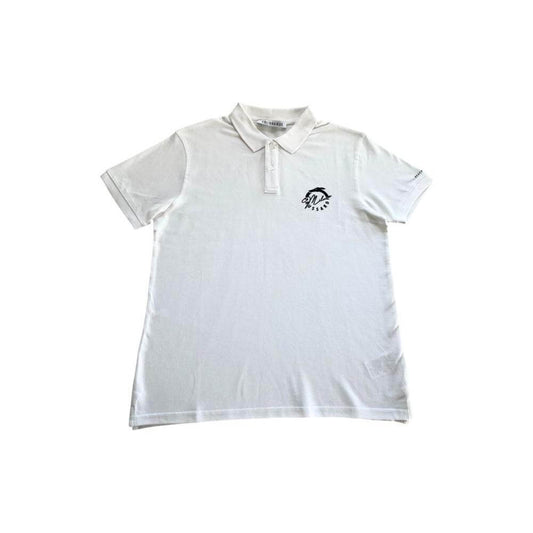 Trussardi Beachwear White Cotton Men Polo Shirt TR-24808-S