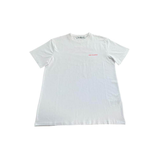 Trussardi Beachwear White Cotton Men T-Shirt TR-24804-S