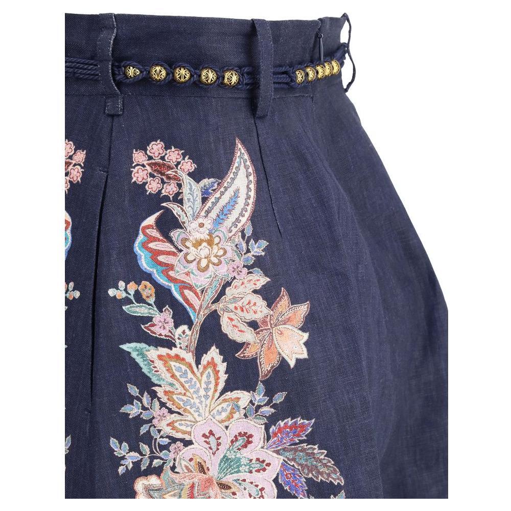 Zimmermann Rhiannon Tuck Shorts ZI-4558ASS251NAVMLTPAI-2