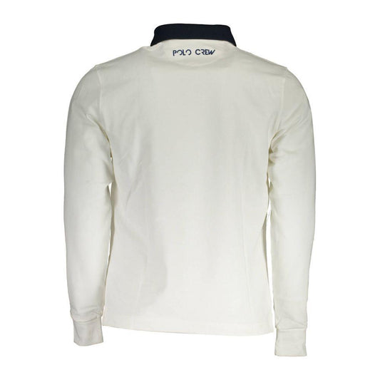 La Martina White Cotton Men Polo Shirt LA-17164-XL