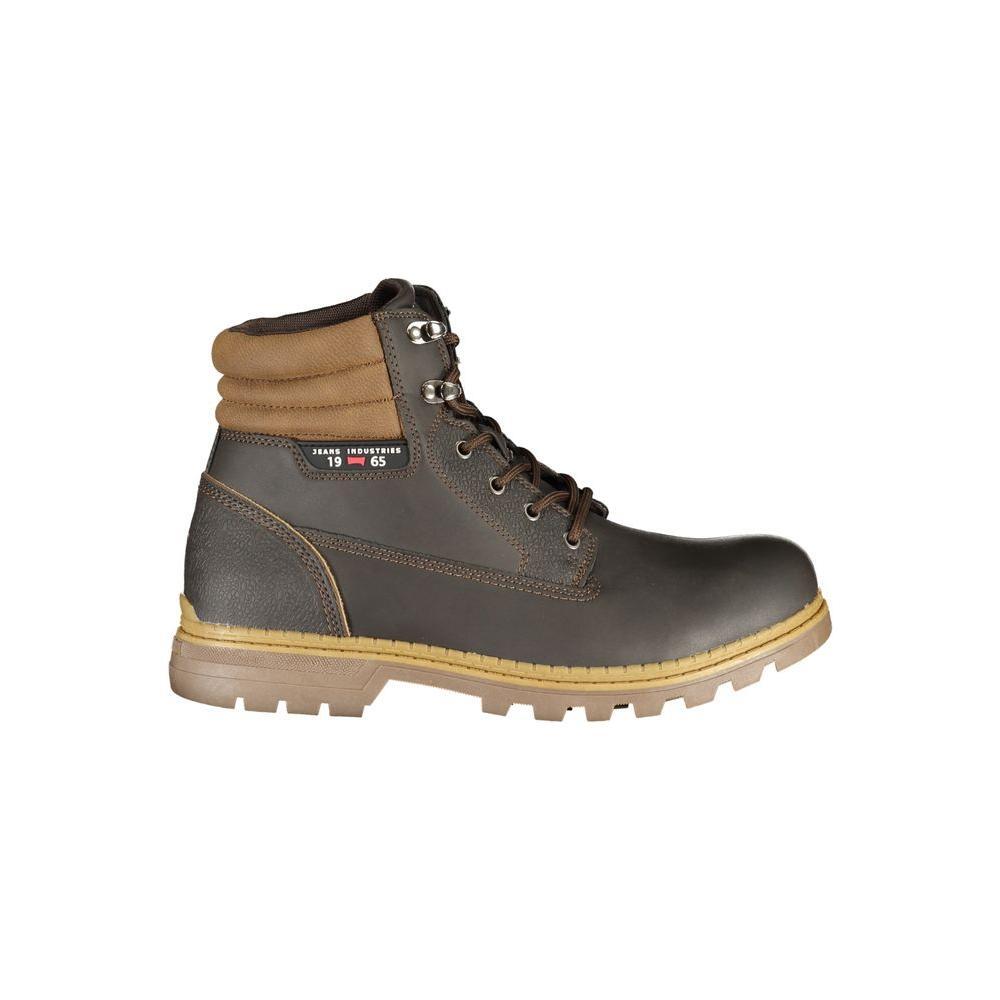 Carrera Elegant Brown Lace-Up Boots with Contrast Details CA-25555-EU40/US7
