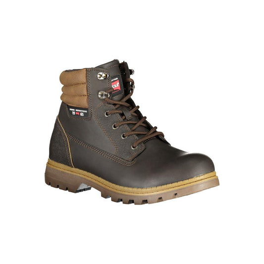 Carrera Elegant Brown Lace-Up Boots with Contrast Details CA-25555-EU40/US7