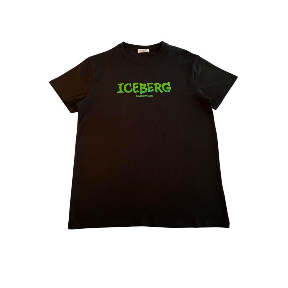 Iceberg Black Cotton Men T-Shirt