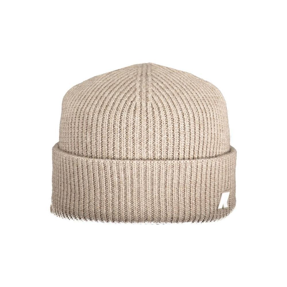 K-WAY Beige Wool Men Cap KW-34279