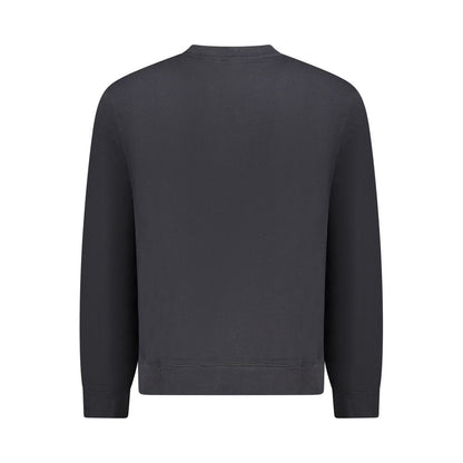 Back view of Napapijri Black Cotton Men Sweater, showcasing classic style and comfort.
