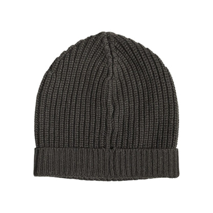 Dolce & Gabbana Dark Gray Cashmere Knit Winter Beanie Hat
