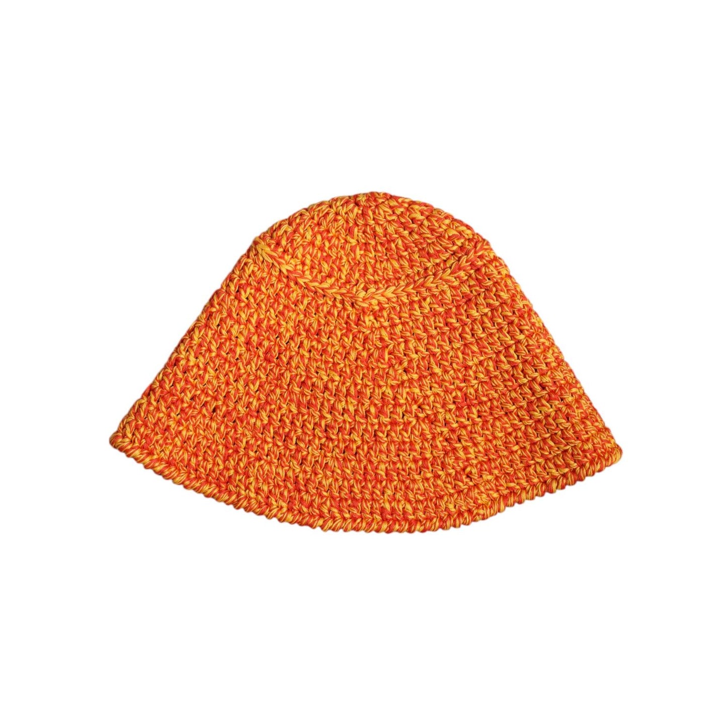 Dolce & Gabbana Orange Cotton Crochet DG Logo Bucket Hat