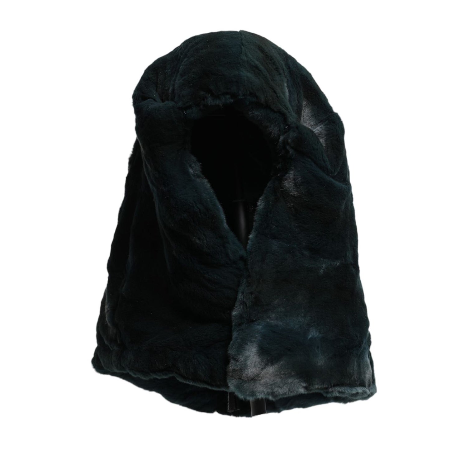 Dolce & Gabbana Black Weasel Fur Womens Beanie Hat