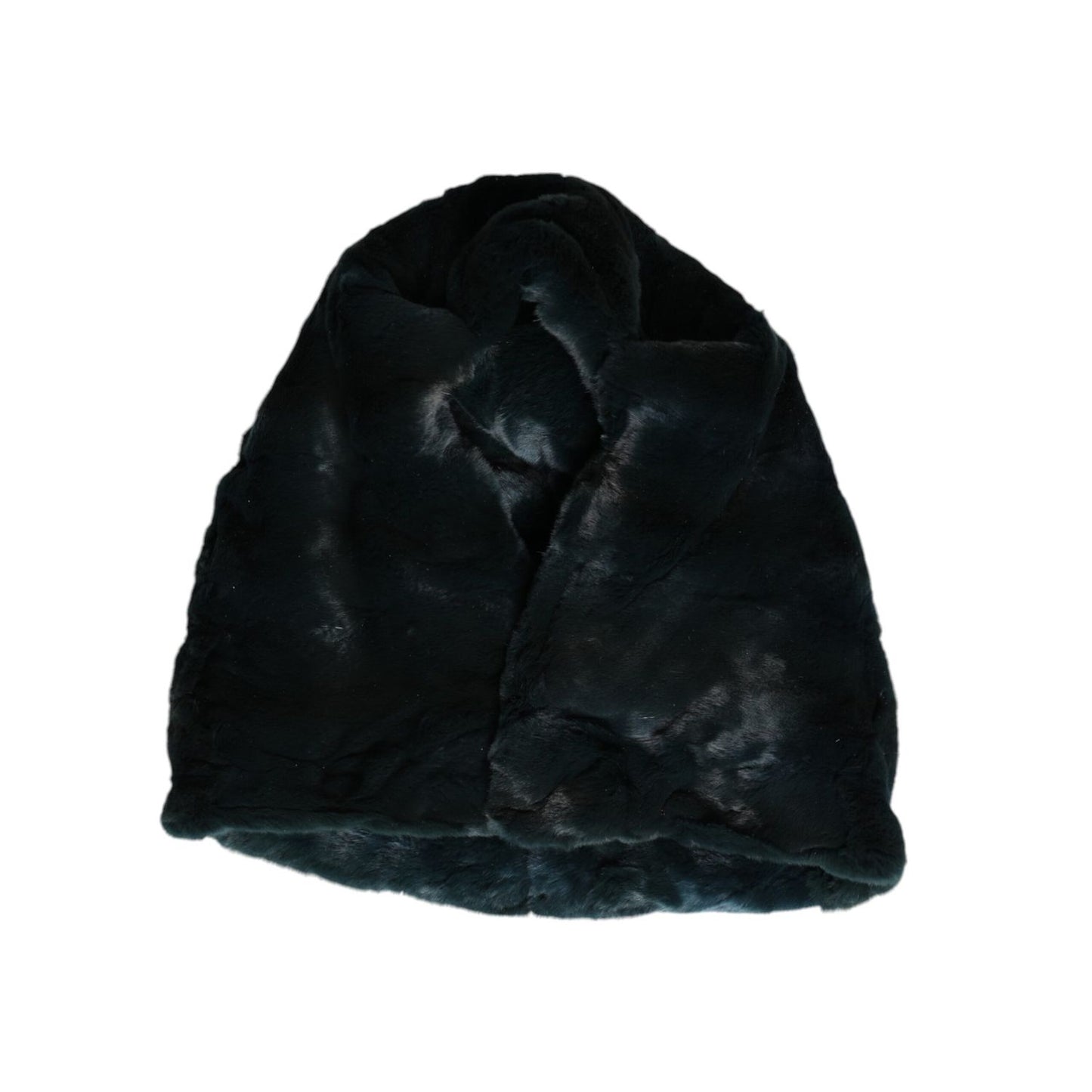 Dolce & Gabbana Black Weasel Fur Womens Beanie Hat