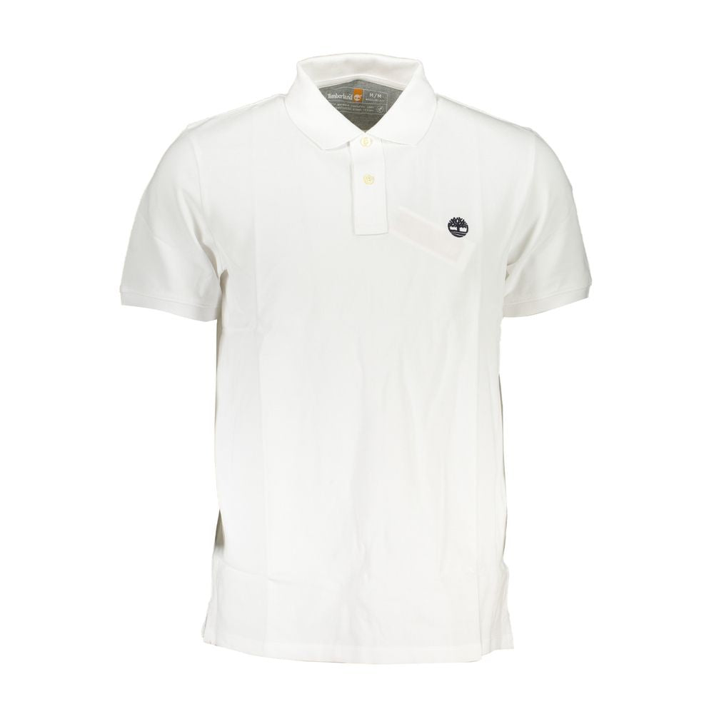 Timberland White Cotton Polo Shirt TI-29241-M