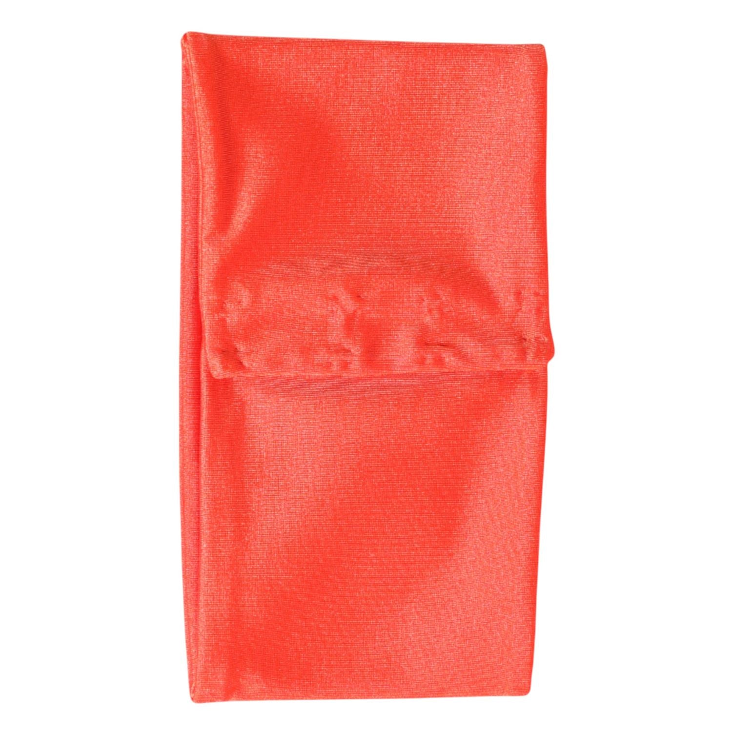 Dolce & Gabbana Orange Nylon Stretch Women Neck Warmer Scarf