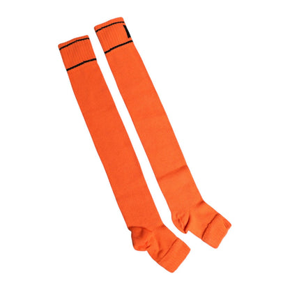 Dolce & Gabbana Orange Cotton DG Logo Print Open Toe Socks