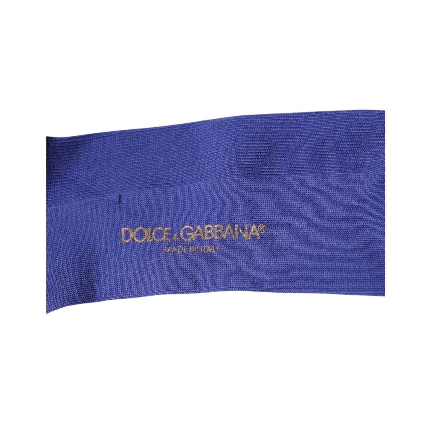 Dolce & Gabbana Purple Cotton Logo Over The Calf Socks SCS2241-L