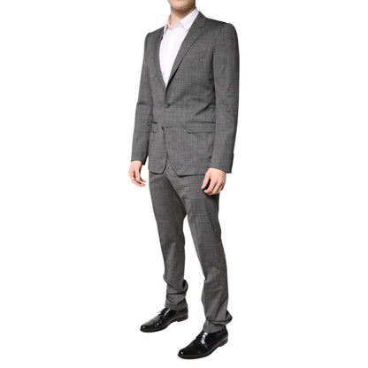 Dolce & Gabbana Gray Wool Single Breasted 2 Piece Suit