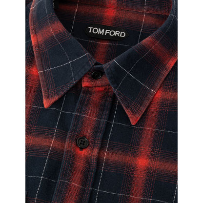 Tom Ford Bicolor Linen Pattern Shirt