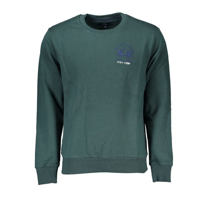 La Martina Green Cotton Sweatshirt