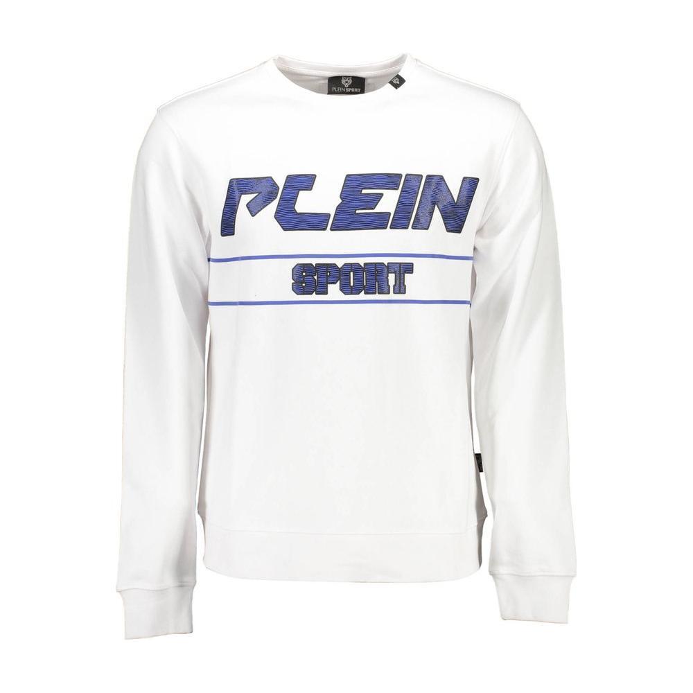 Plein Sport White Cotton Men Sweater PL-36820-S