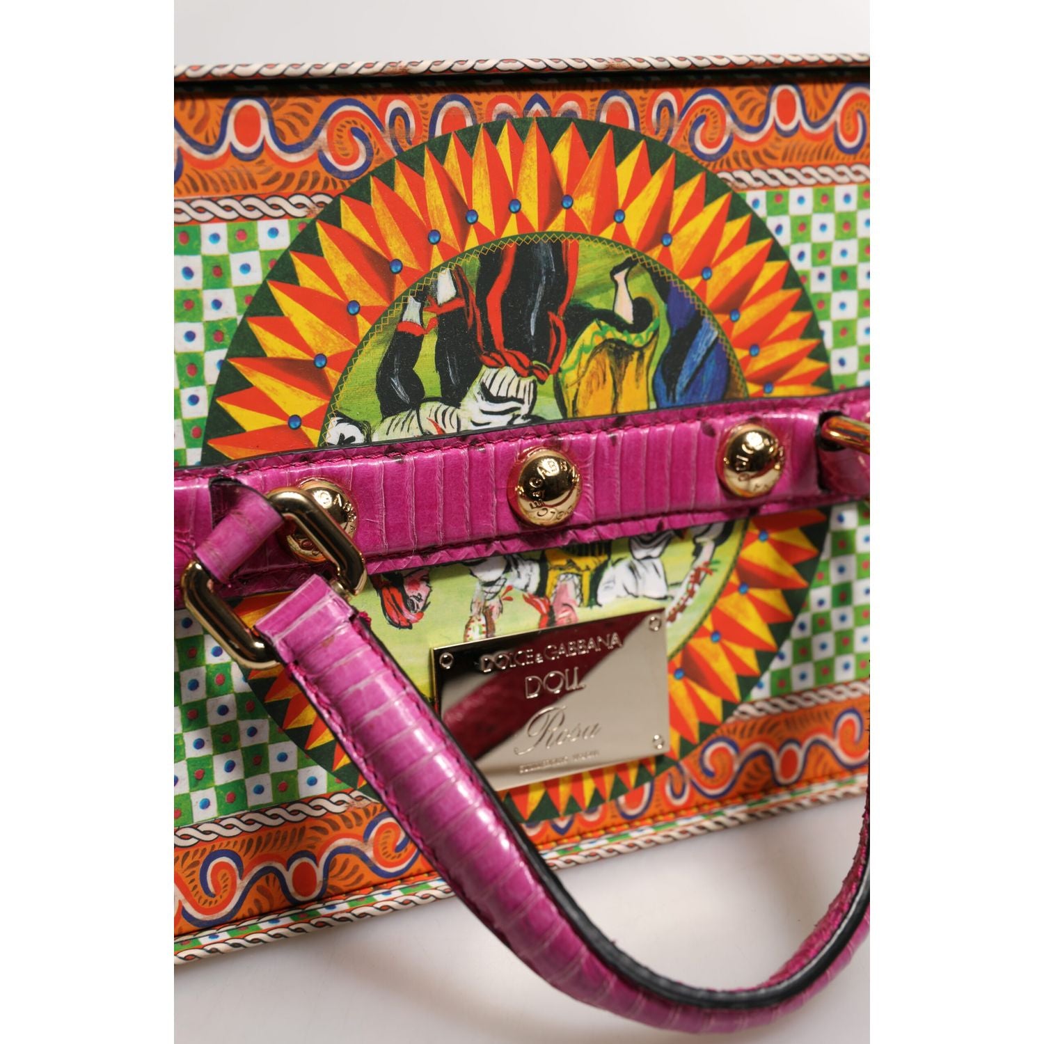 Dolce & Gabbana Pink Dress Ceramic Porcelain Fashion Leather Sicily Dolls