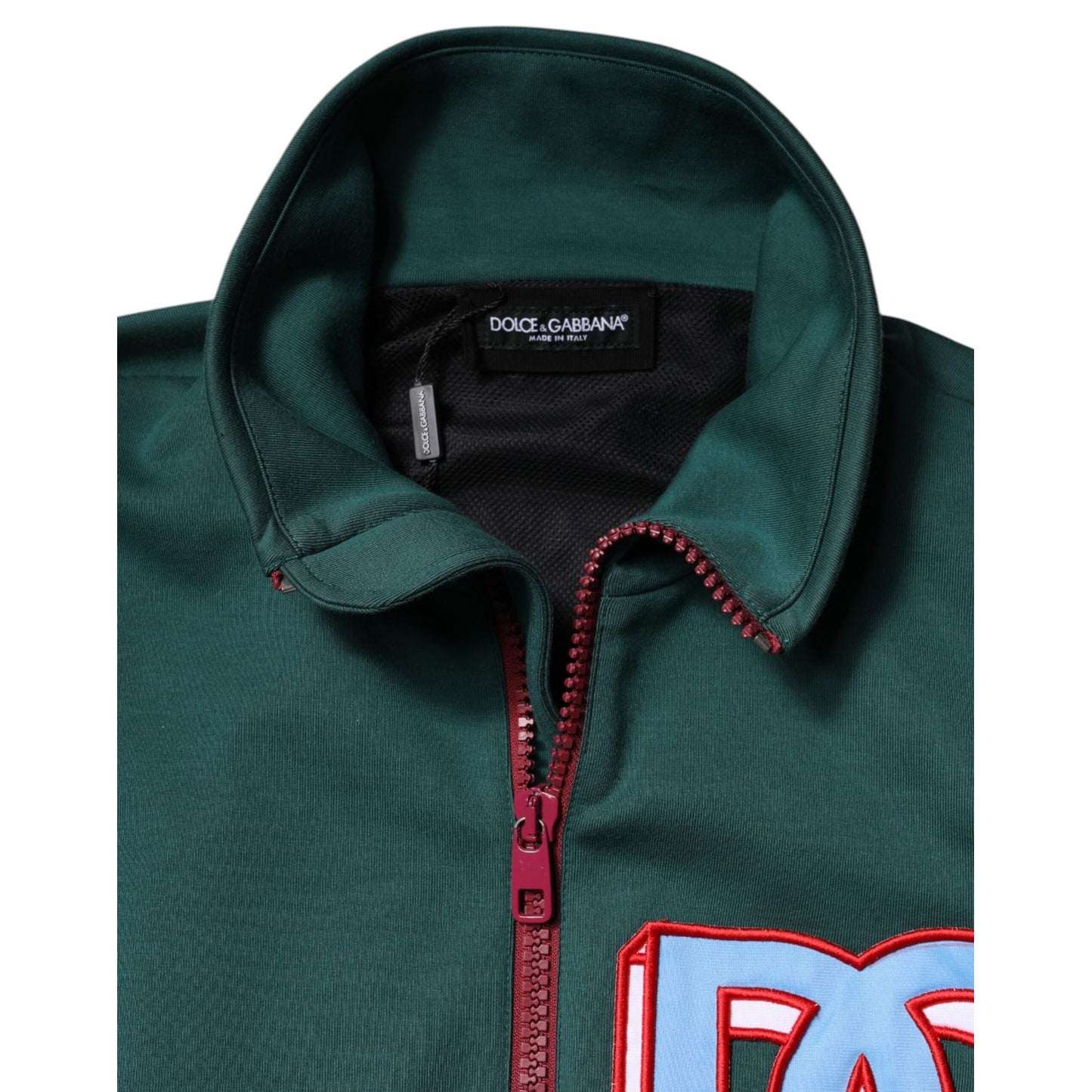 Dolce & Gabbana Multicolor Cotton Logo Full Zip Jacket