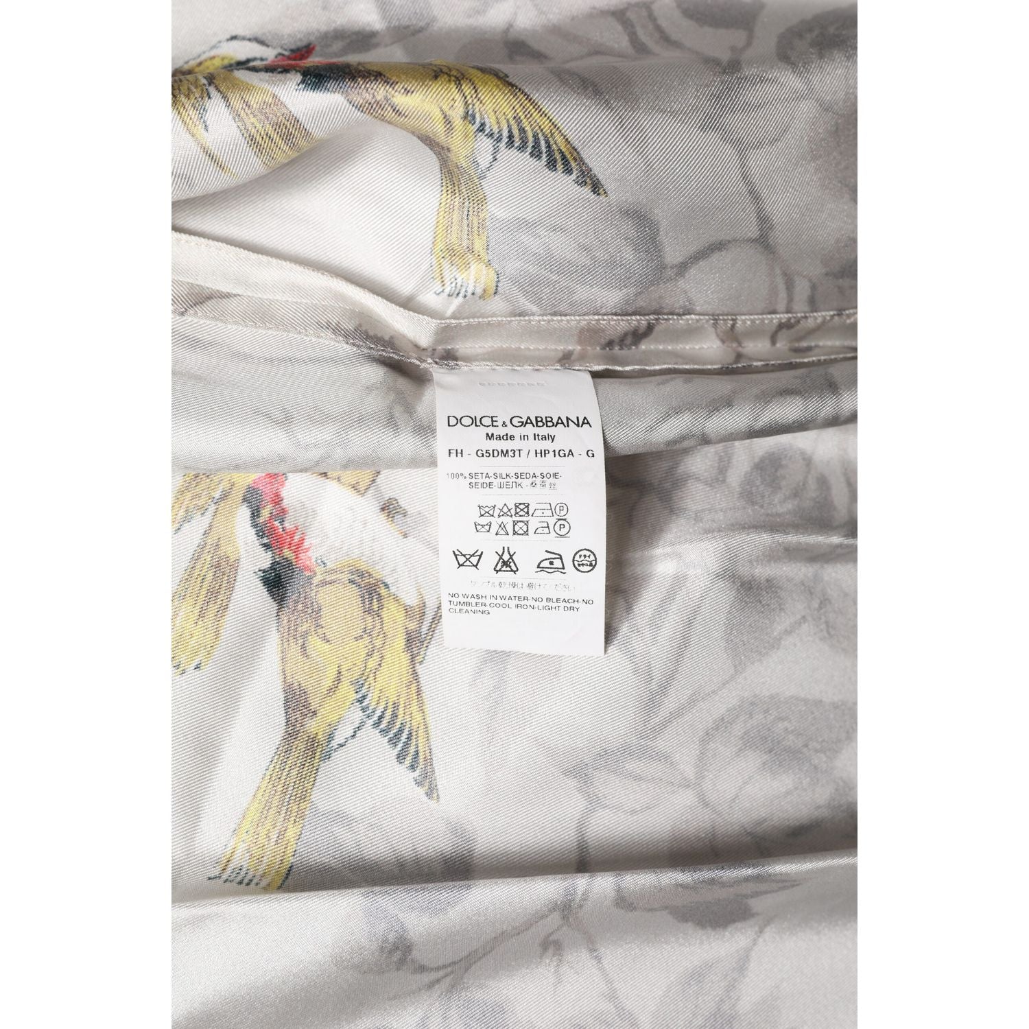 Dolce & Gabbana Multicolor Silk Printed Button Down Shirt