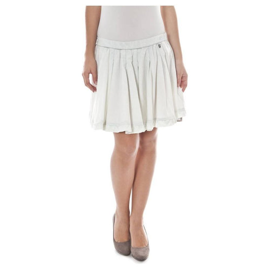 John Galliano White Cotton Skirt JO-1132-42