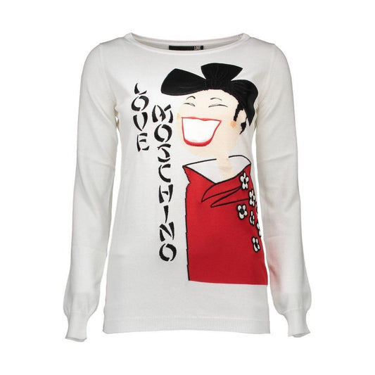 Love Moschino White Other Fibres Women Sweater LO-3786-40