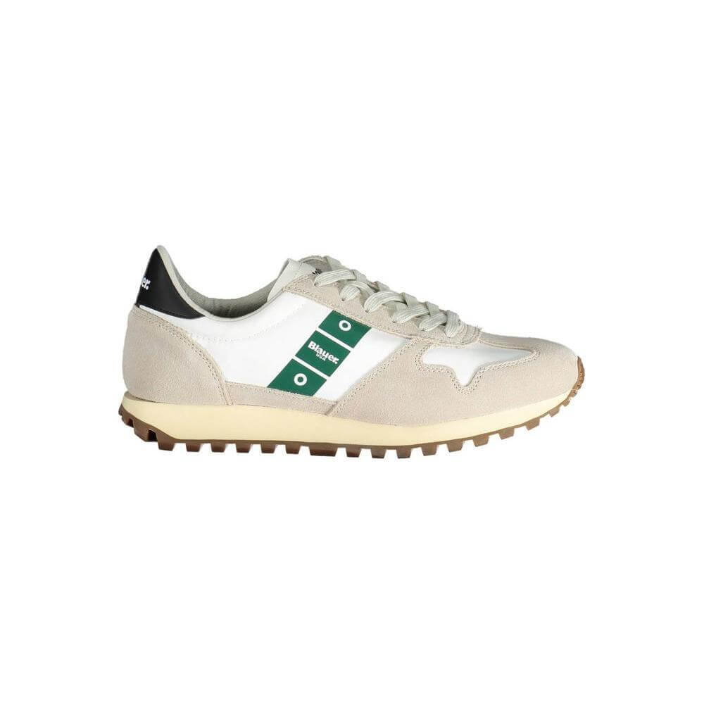 Blauer White Polyester Sneaker