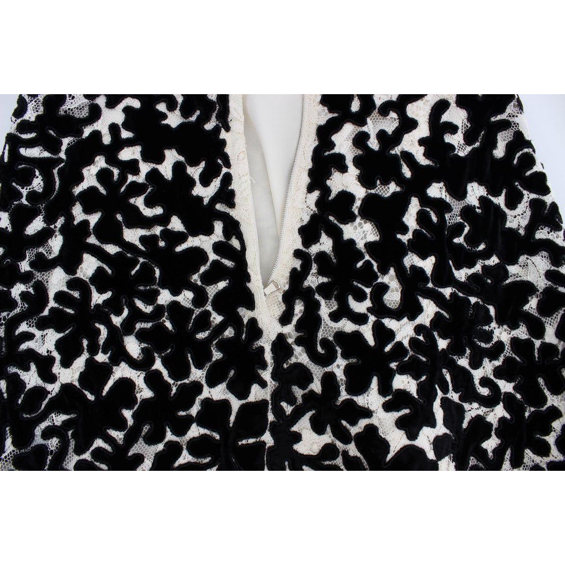 Dolce & Gabbana Floral Lace Ricamo Long Ball Maxi Dress