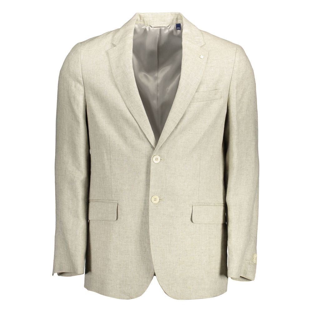 Gant Beige Linen Jackets & Coat