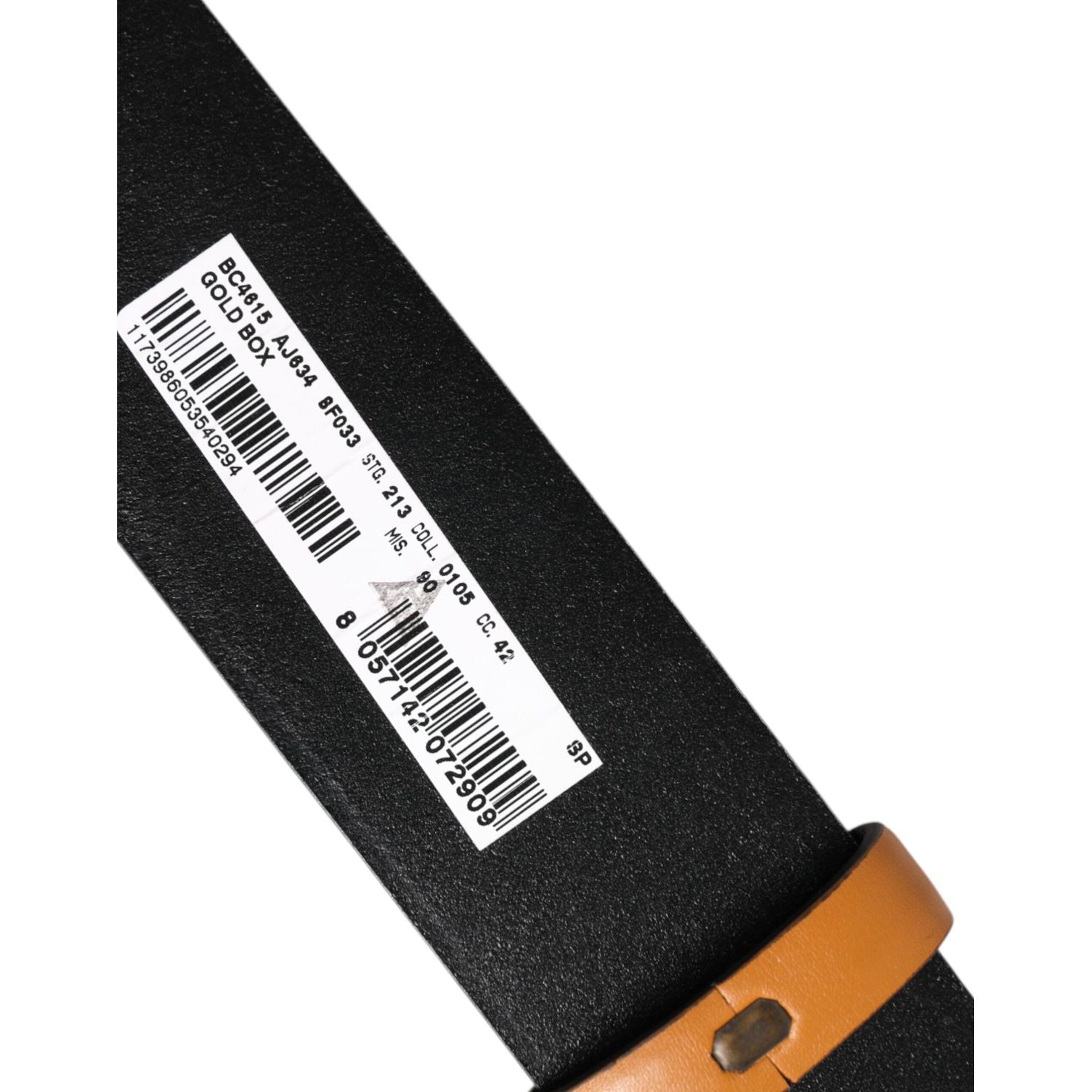 Dolce & Gabbana Brown Leather Buckle DG Logo Embossed Belt