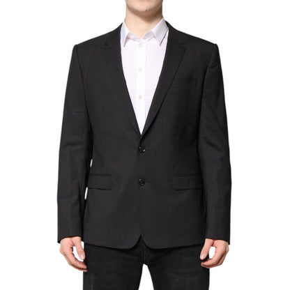 Dolce & Gabbana Dark Gray MARTINI Single Breasted Jacket Dolce & Gabbana