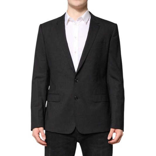 Dolce & Gabbana Dark Gray MARTINI Single Breasted Jacket Dolce & Gabbana